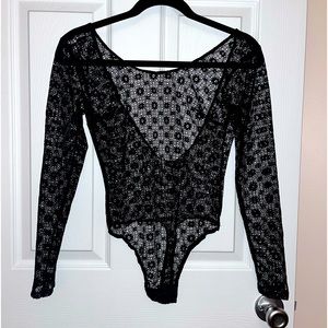 NEVER WORN - Victoria’s Secret Black Lace Body Suit size XS/S